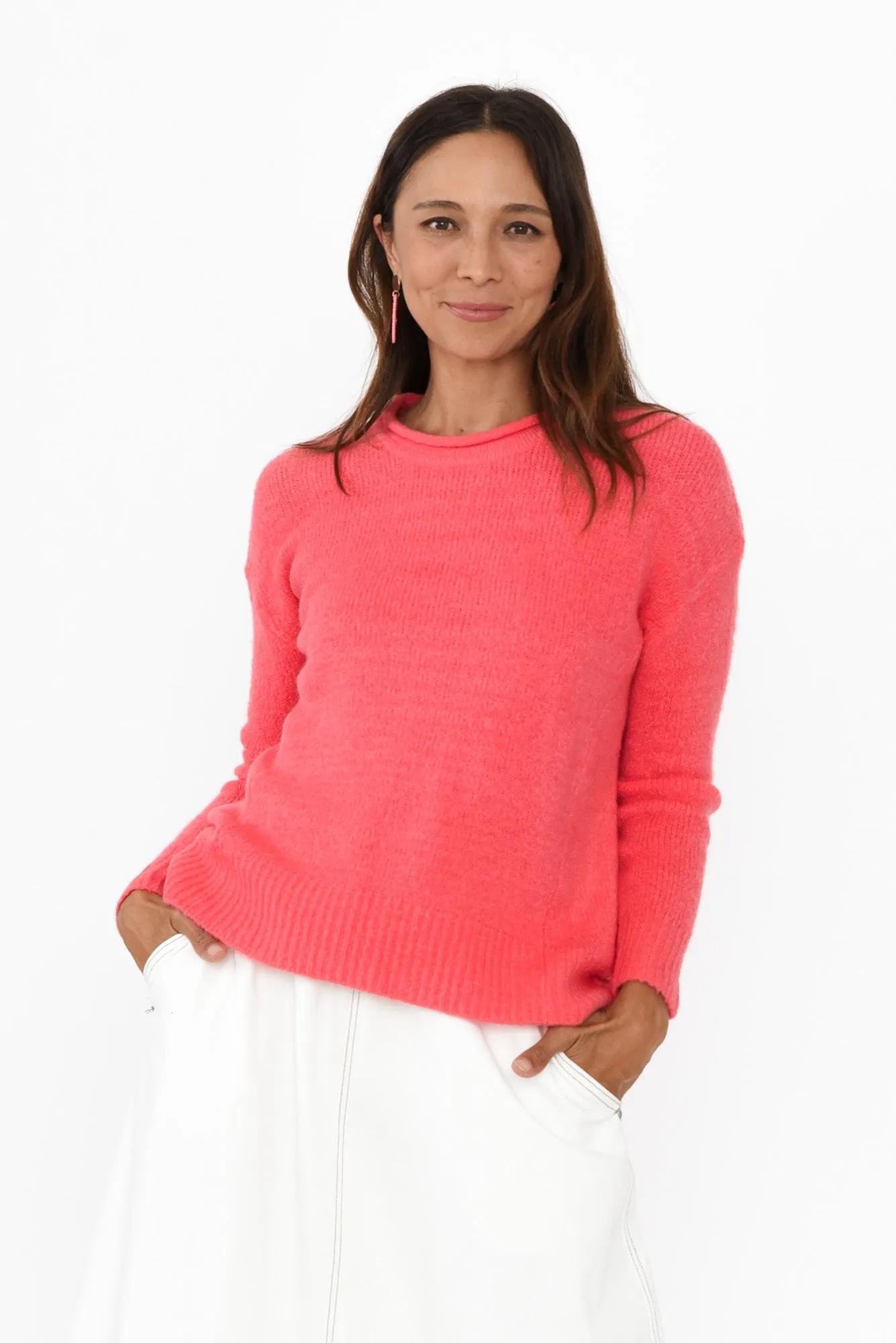 Flores Melon Knit Jumper sold by Blue Bungalow