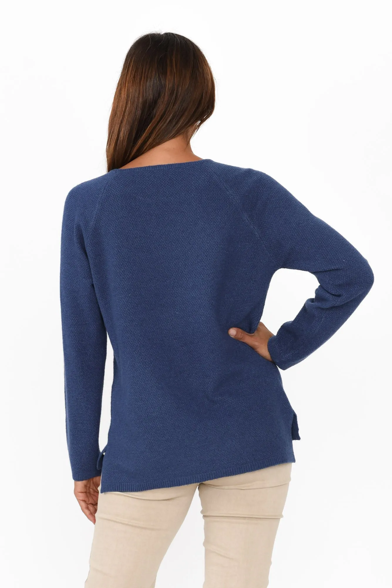 Sylvie Blue Knit Jumper sold by Blue Bungalow product image thumbnail 4