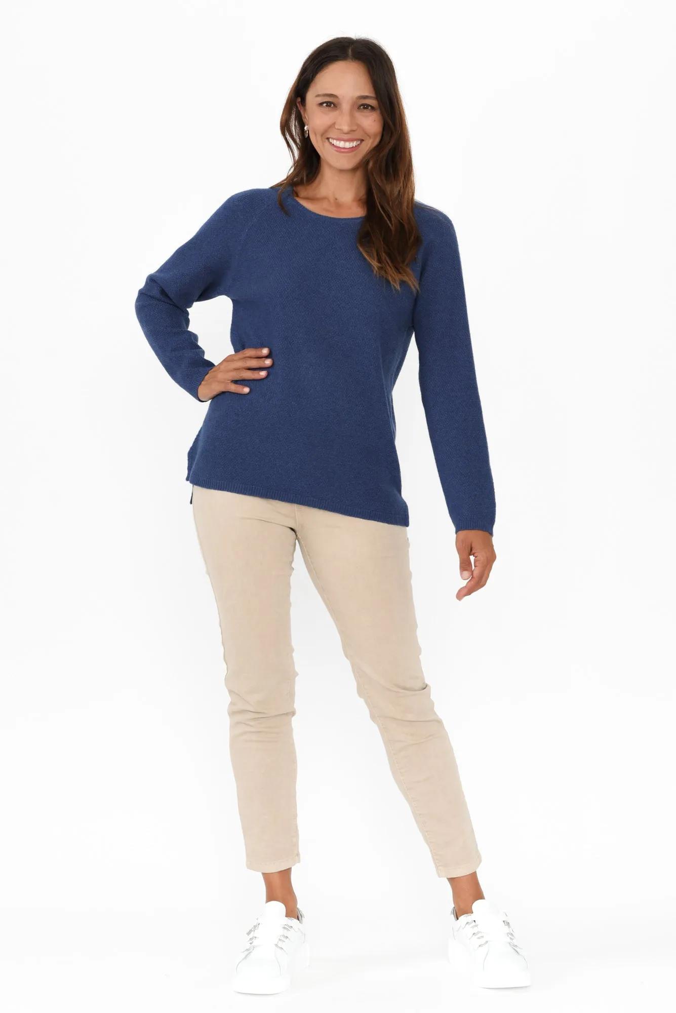 Sylvie Blue Knit Jumper sold by Blue Bungalow product image thumbnail 2