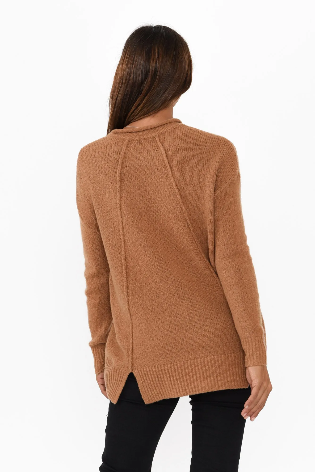 Flores Camel Knit Jumper sold by Blue Bungalow product image thumbnail 4