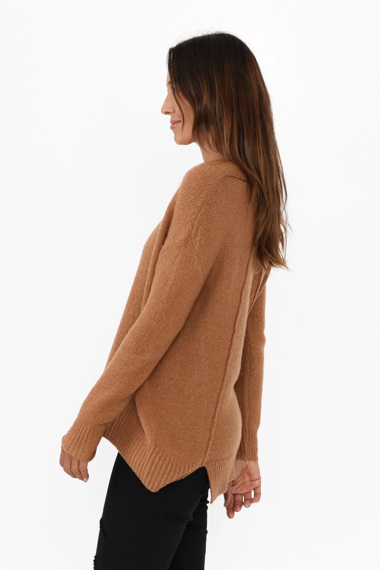 Flores Camel Knit Jumper sold by Blue Bungalow product image thumbnail 3