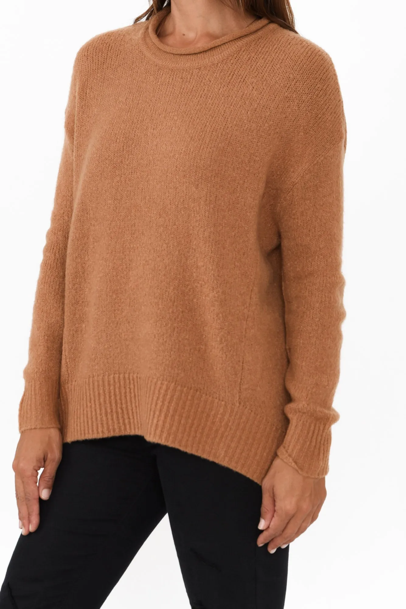 Flores Camel Knit Jumper sold by Blue Bungalow product image thumbnail 5