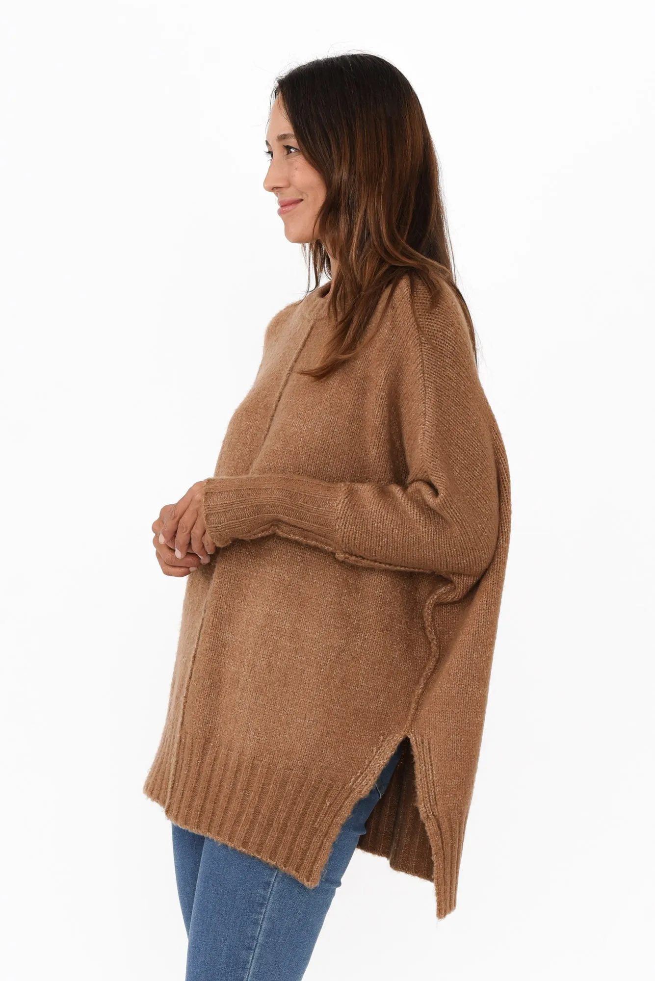 Joan Chocolate Knit Jumper sold by Blue Bungalow product image thumbnail 3