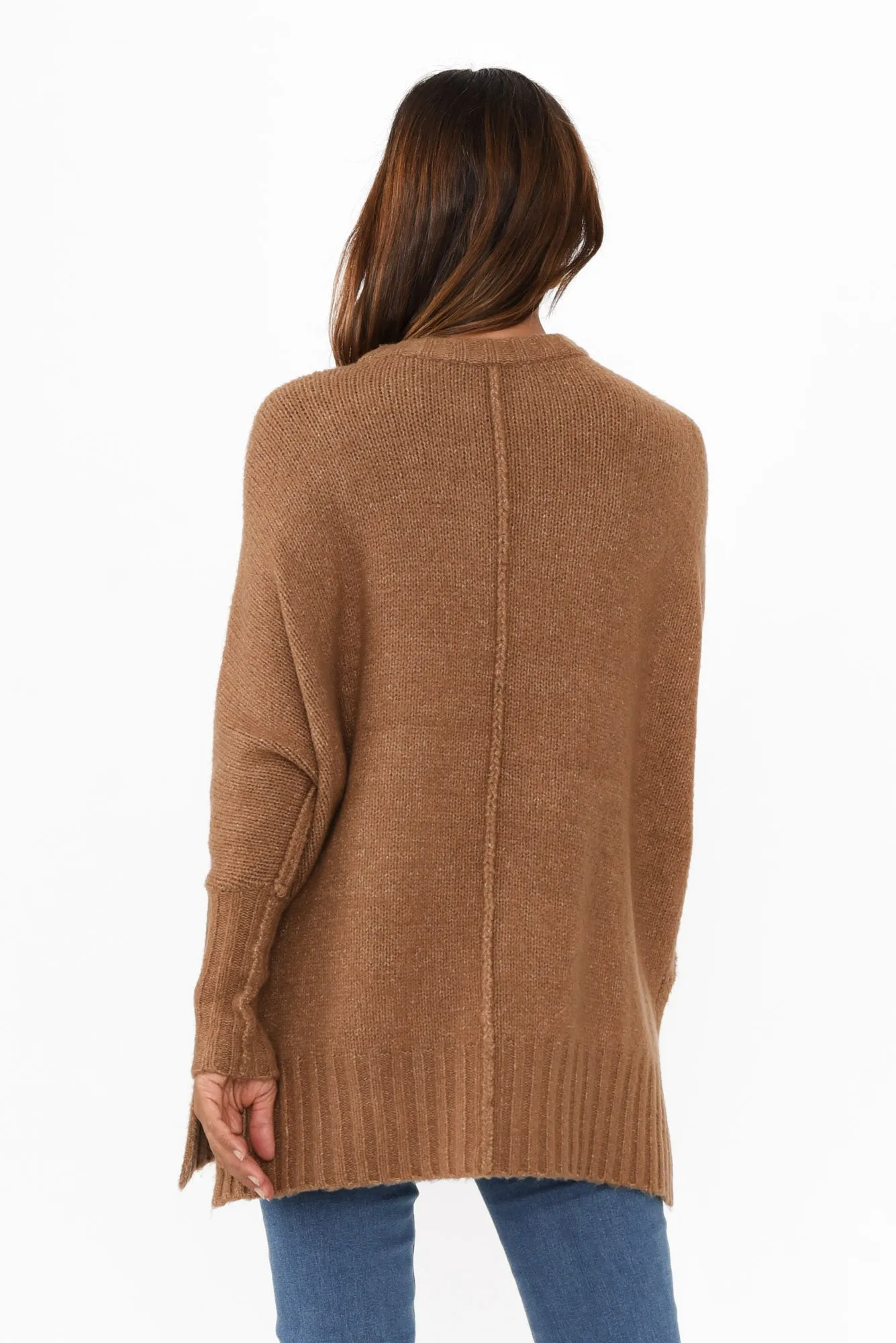 Joan Chocolate Knit Jumper sold by Blue Bungalow product image thumbnail 4
