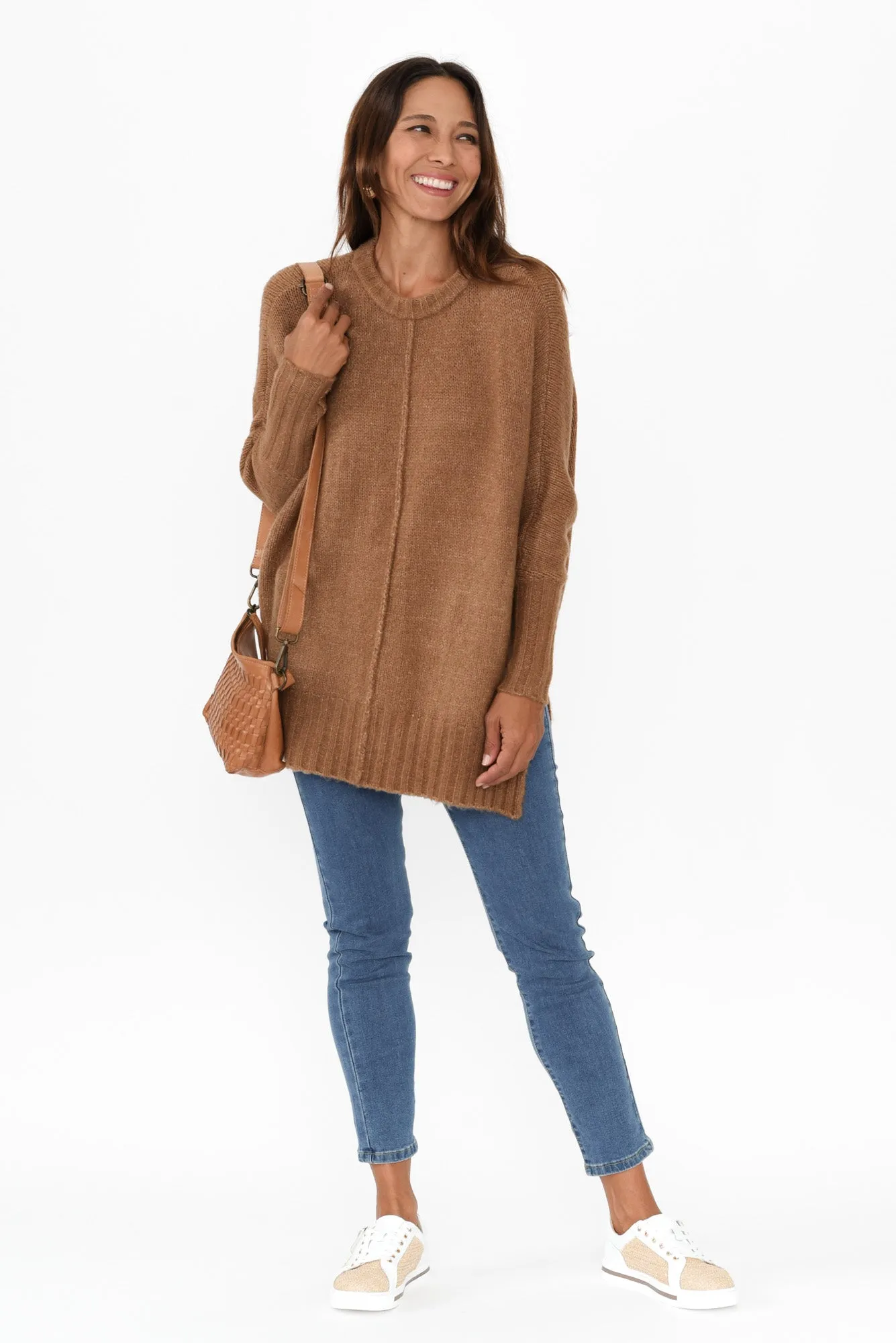 Joan Chocolate Knit Jumper sold by Blue Bungalow product image thumbnail 2