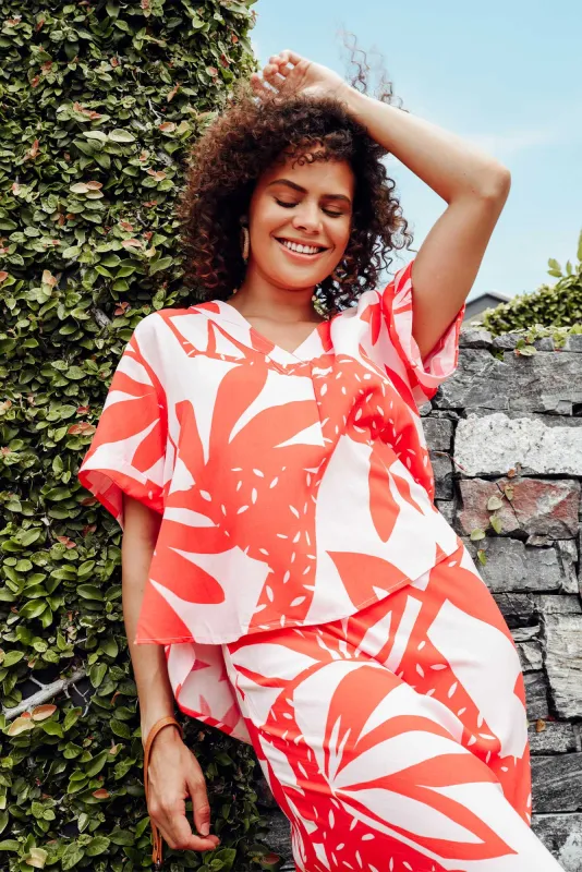 Fribben Pink Leaf Top sold by Blue Bungalow