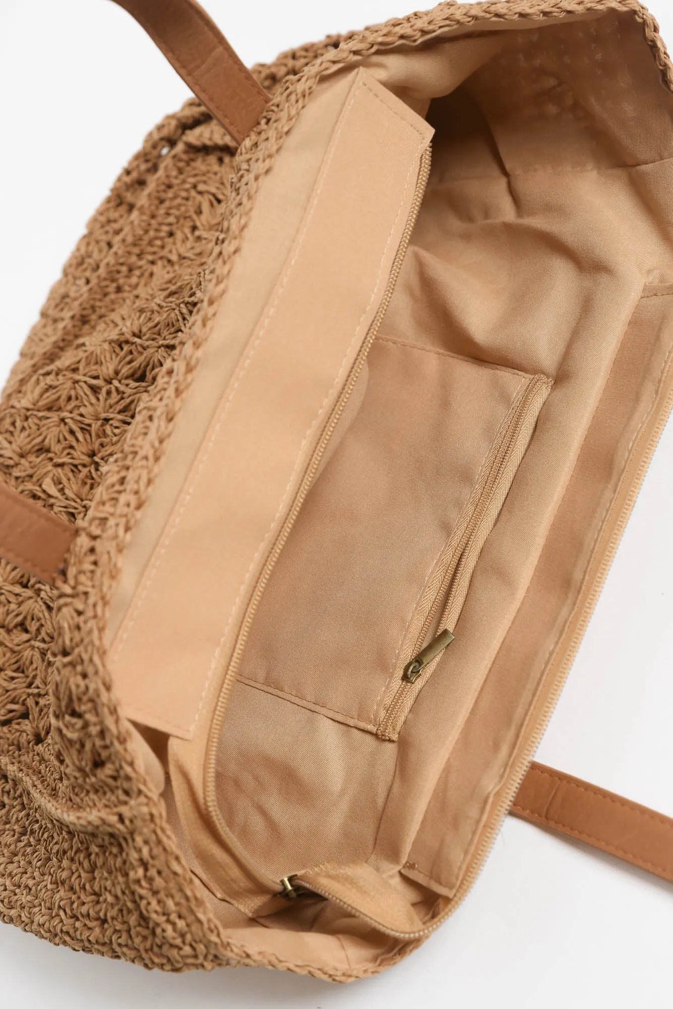 Anoki Tan Woven Tote Bag sold by Blue Bungalow product image thumbnail 3