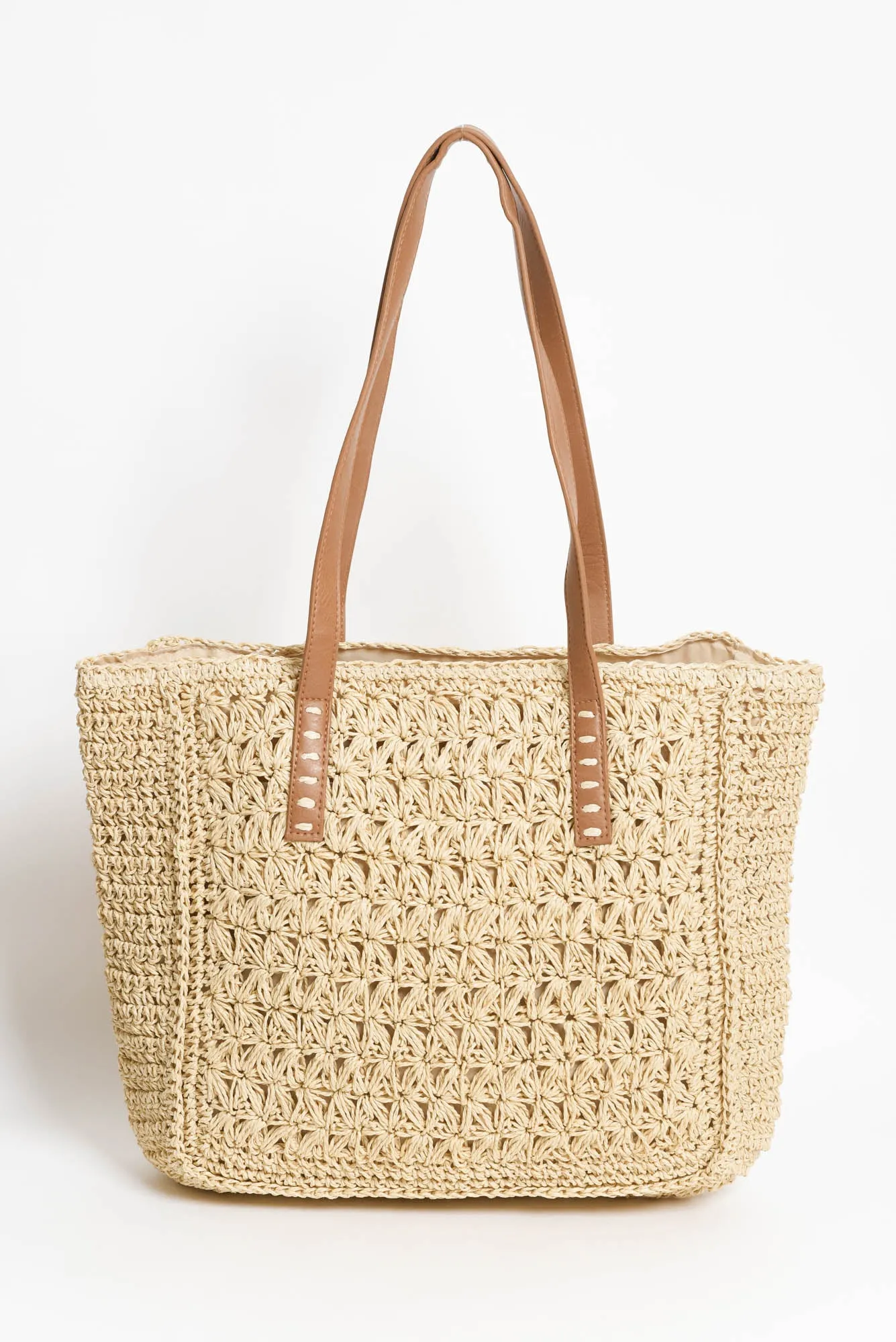 Anoki Natural Woven Tote Bag sold by Blue Bungalow