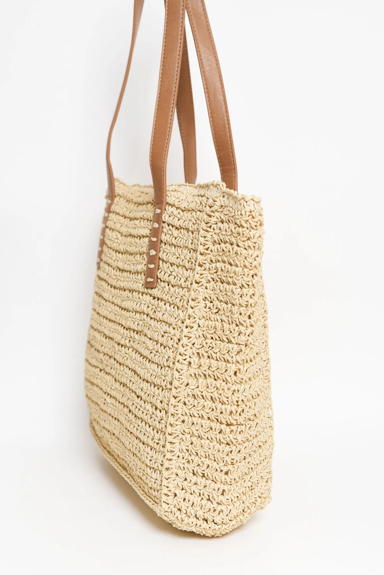 Anoki Natural Woven Tote Bag sold by Blue Bungalow product image thumbnail 2