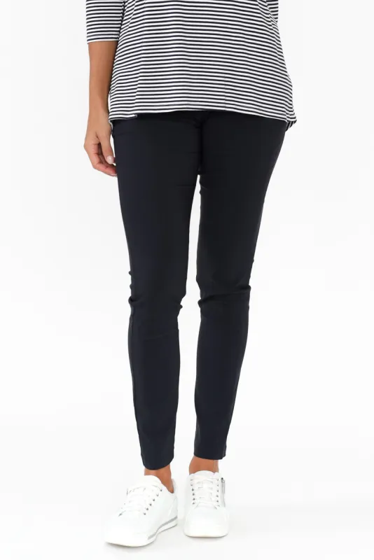 Zara Navy Stretch Pants sold by Blue Bungalow