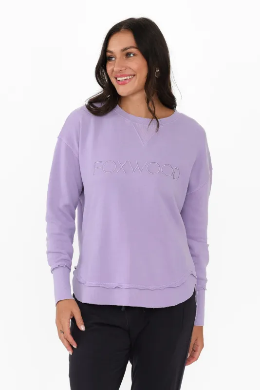 Simplified Lilac Crewneck Sweatshirt sold by Blue Bungalow