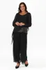 Karolina Black Silk Sequin Pants sold by Blue Bungalow