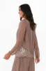 Heathie Mocha Silk Sequin Top sold by Blue Bungalow