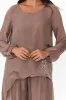 Heathie Mocha Silk Sequin Top sold by Blue Bungalow