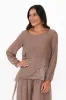 Heathie Mocha Silk Sequin Top sold by Blue Bungalow