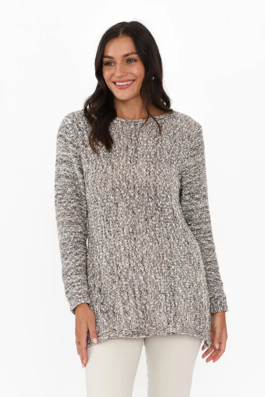 Lilla Chocolate Marle Knit Jumper sold by Blue Bungalow