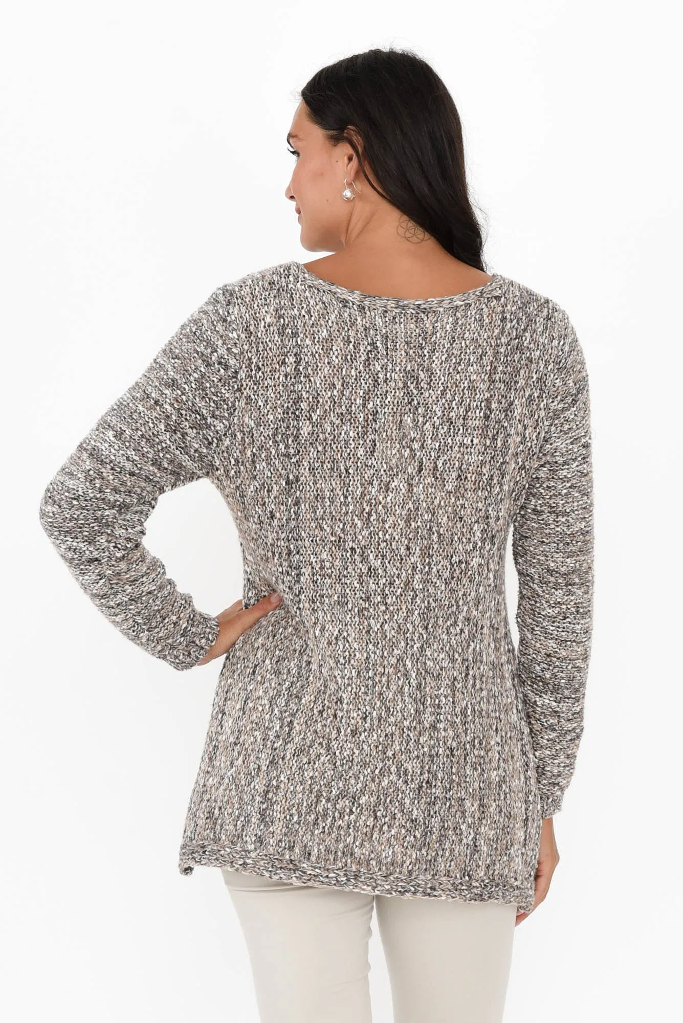 Lilla Chocolate Marle Knit Jumper sold by Blue Bungalow product image thumbnail 4