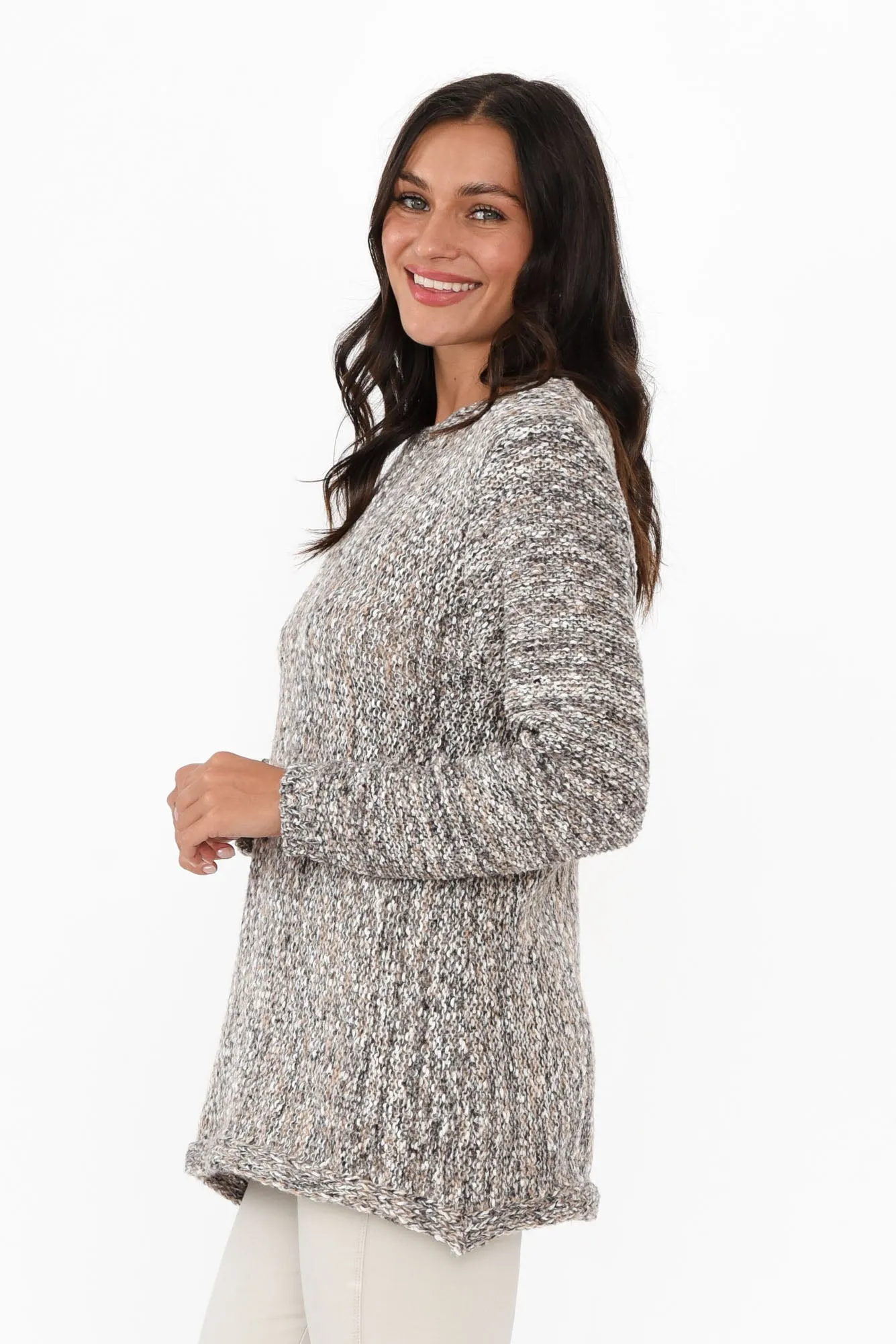 Lilla Chocolate Marle Knit Jumper sold by Blue Bungalow product image thumbnail 3