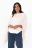 Juni Blush Cotton Cashmere Ruffle Poncho sold by Blue Bungalow