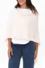 Juni Blush Cotton Cashmere Ruffle Poncho sold by Blue Bungalow