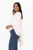 Juni Blush Cotton Cashmere Ruffle Poncho sold by Blue Bungalow