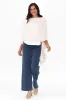 Juni Blush Cotton Cashmere Ruffle Poncho sold by Blue Bungalow