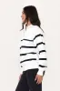Lane White Stripe Half Zip Sweatshirt sold by Blue Bungalow