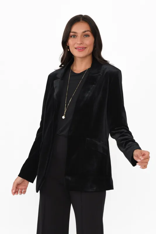 Mustang Sally Black Velvet Jacket sold by Blue Bungalow