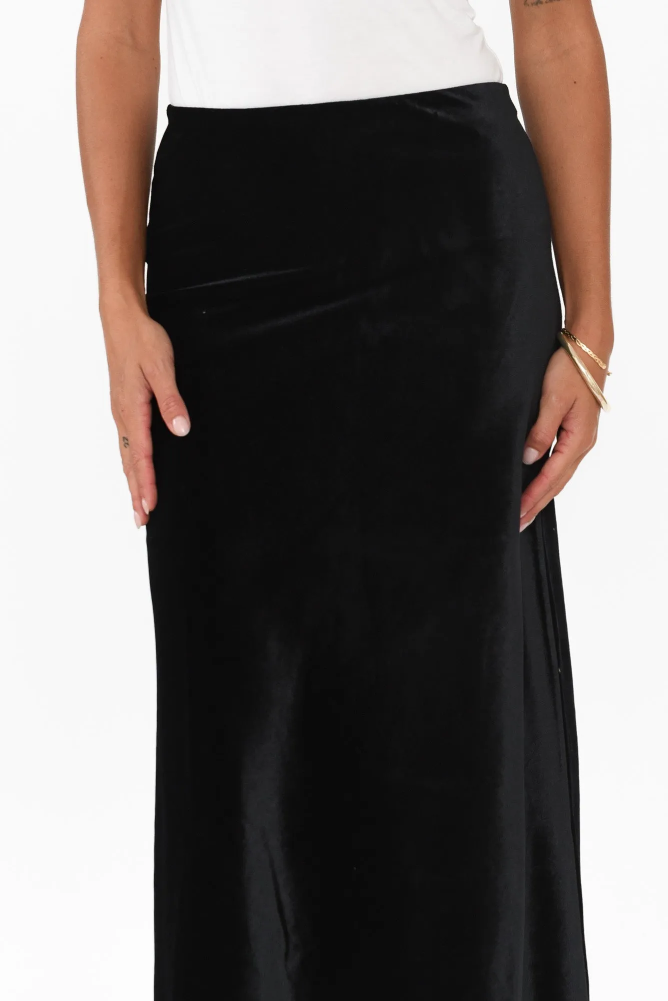 Mustang Sally Black Velvet Skirt sold by Blue Bungalow product image thumbnail 5