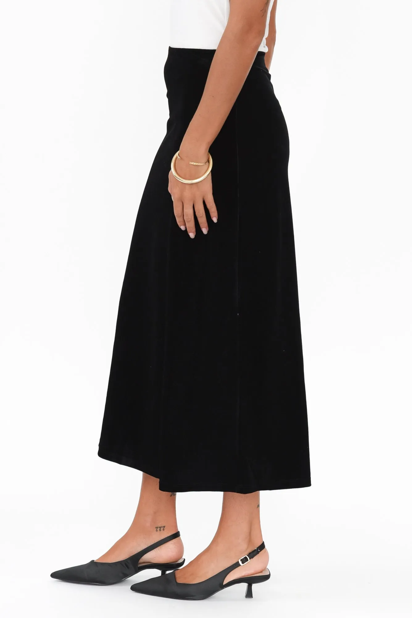 Mustang Sally Black Velvet Skirt sold by Blue Bungalow product image thumbnail 3