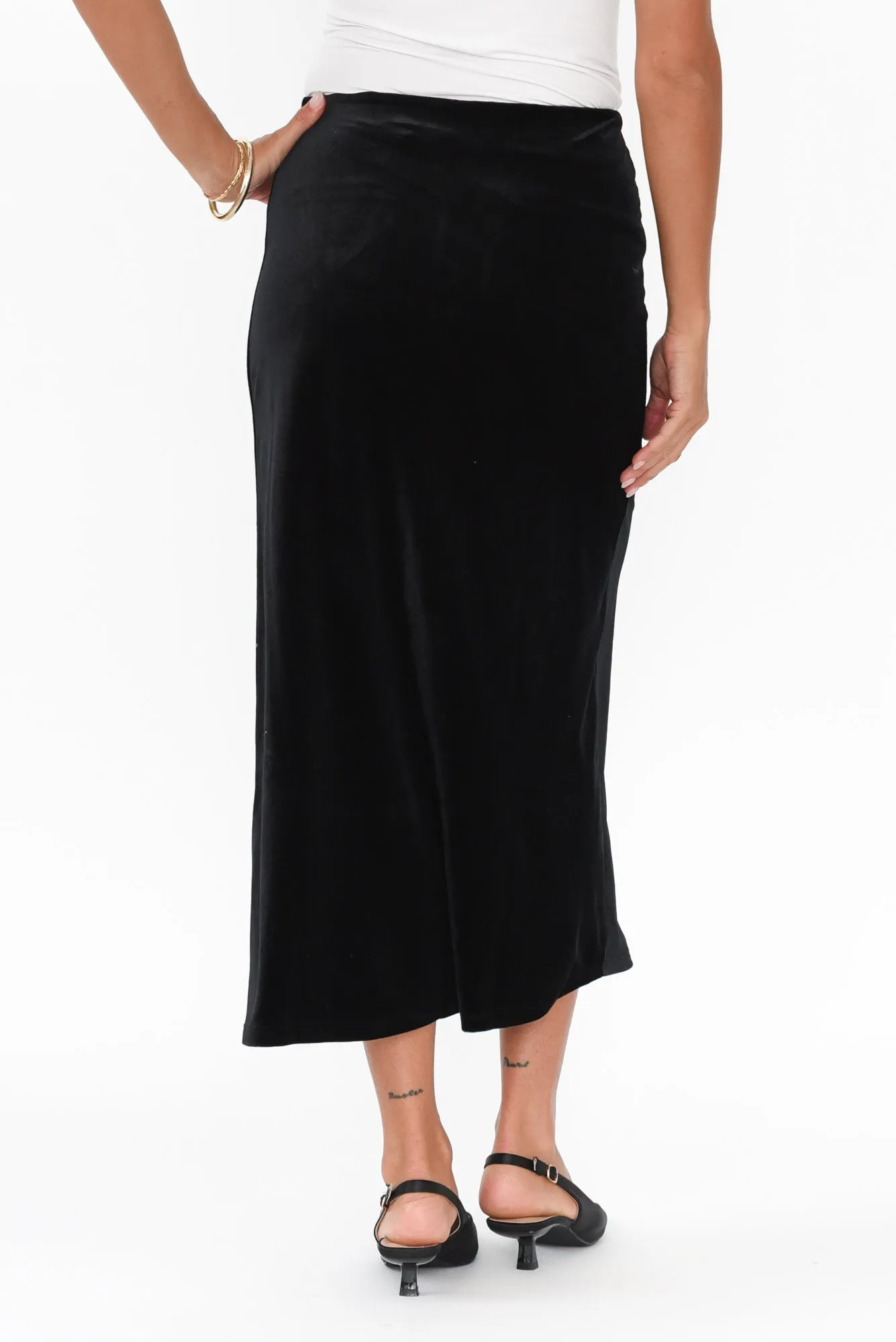 Mustang Sally Black Velvet Skirt sold by Blue Bungalow product image thumbnail 4