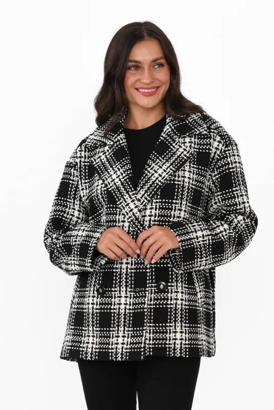 Playback Black Check Jacket sold by Blue Bungalow