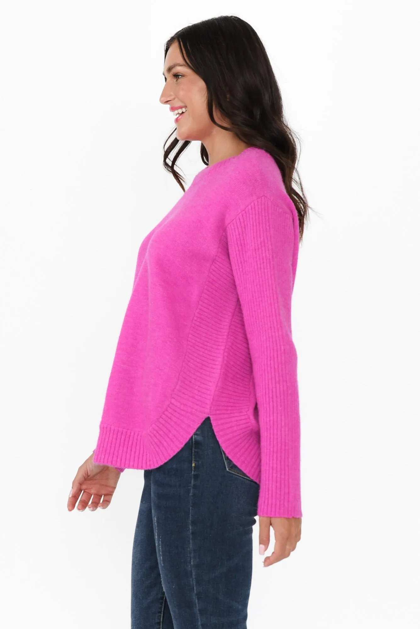 Soho Hot Pink Knit Jumper sold by Blue Bungalow product image thumbnail 3