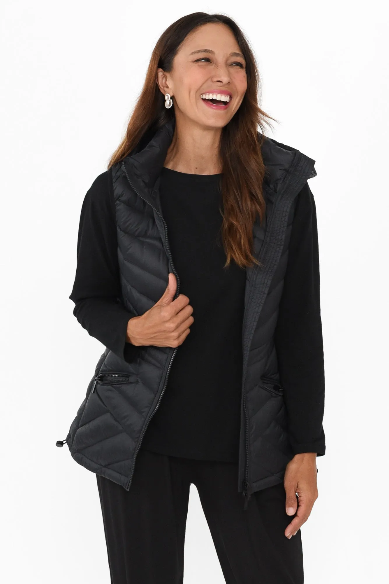Maryclaire Black Down Puffer Vest sold by Blue Bungalow