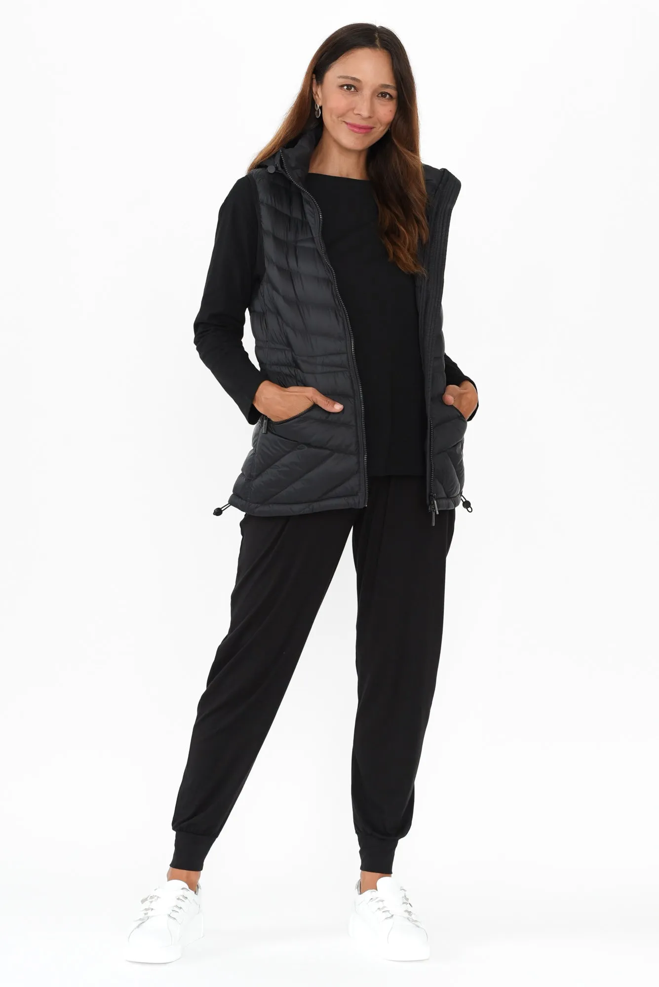 Maryclaire Black Down Puffer Vest sold by Blue Bungalow product image thumbnail 2