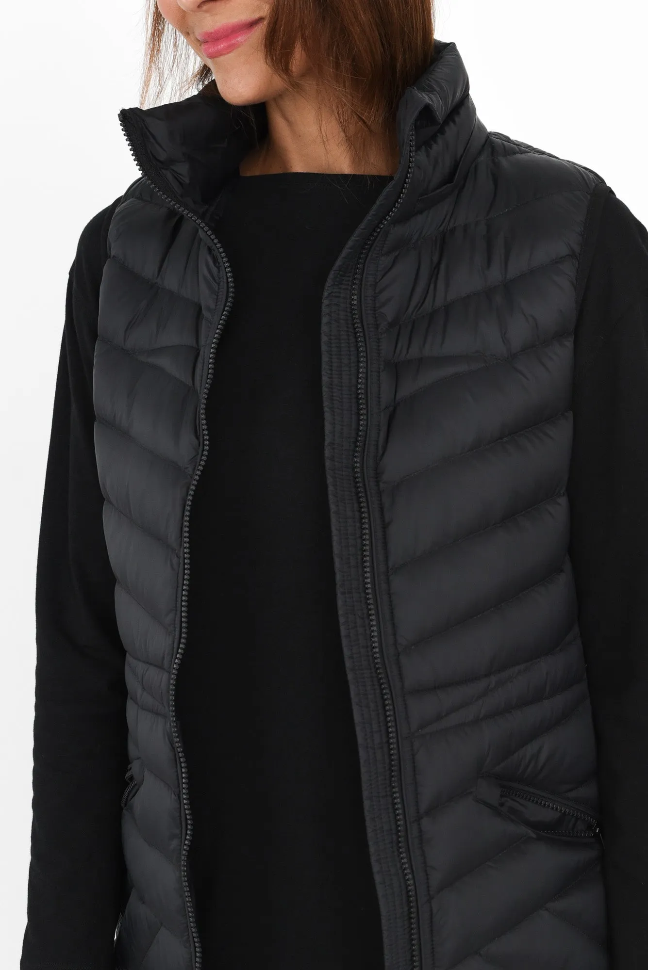 Maryclaire Black Down Puffer Vest sold by Blue Bungalow product image thumbnail 5
