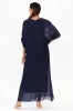 Kerry Navy Silk Gathered Dress sold by Blue Bungalow