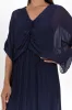 Kerry Navy Silk Gathered Dress sold by Blue Bungalow