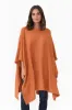 Addie Rust Wool Blend Poncho sold by Blue Bungalow