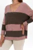 Isha Pink Stripe Side Split Jumper sold by Blue Bungalow