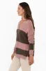 Isha Pink Stripe Side Split Jumper sold by Blue Bungalow