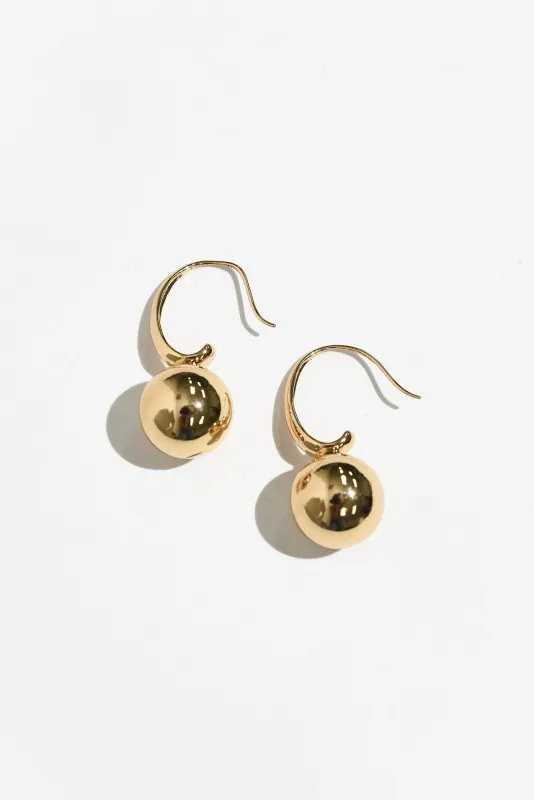 Erisa Gold Ball Drop Earrings sold by Blue Bungalow
