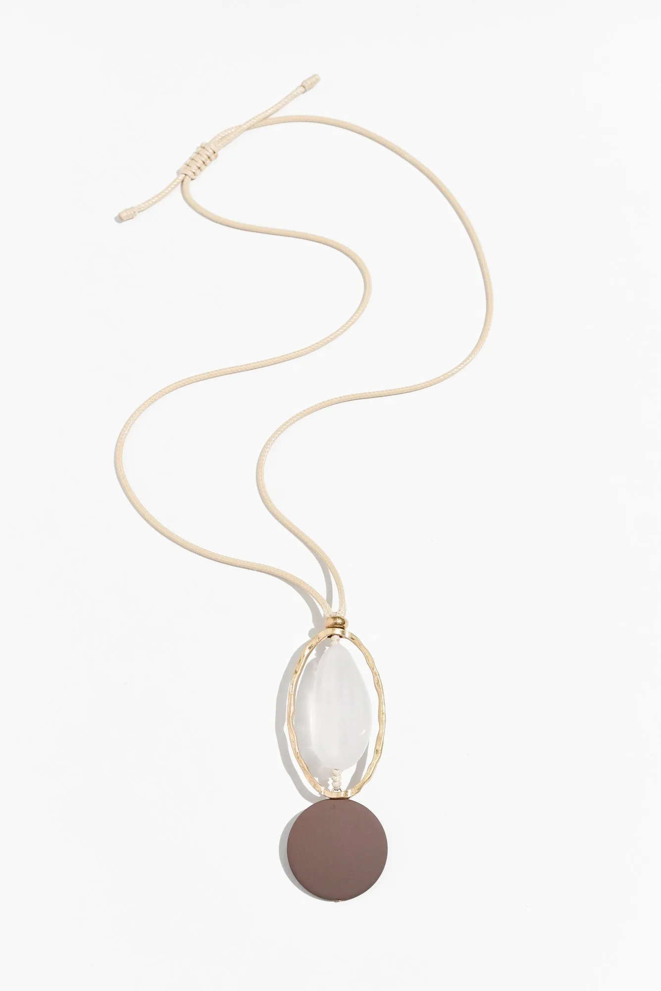 Jose Gold Circle Pendant Necklace sold by Blue Bungalow
