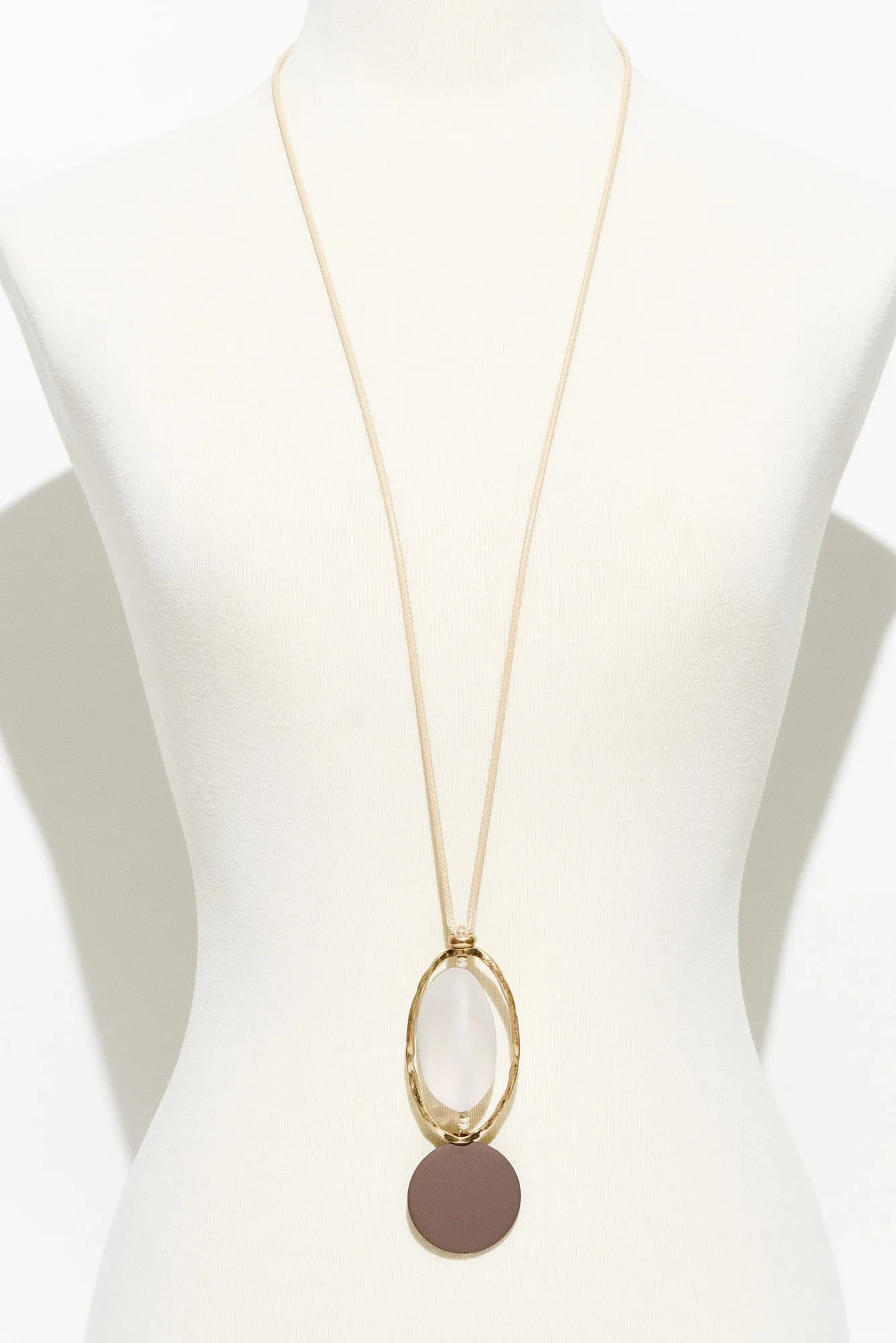 Jose Gold Circle Pendant Necklace sold by Blue Bungalow product image thumbnail 2