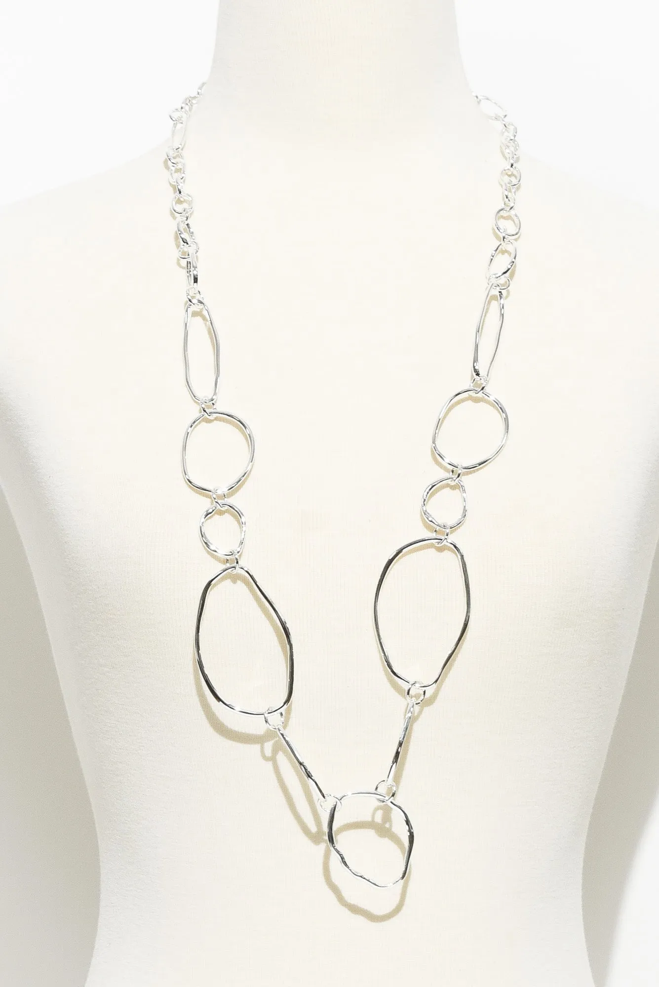 Nona Silver Circle Necklace sold by Blue Bungalow product image thumbnail 2