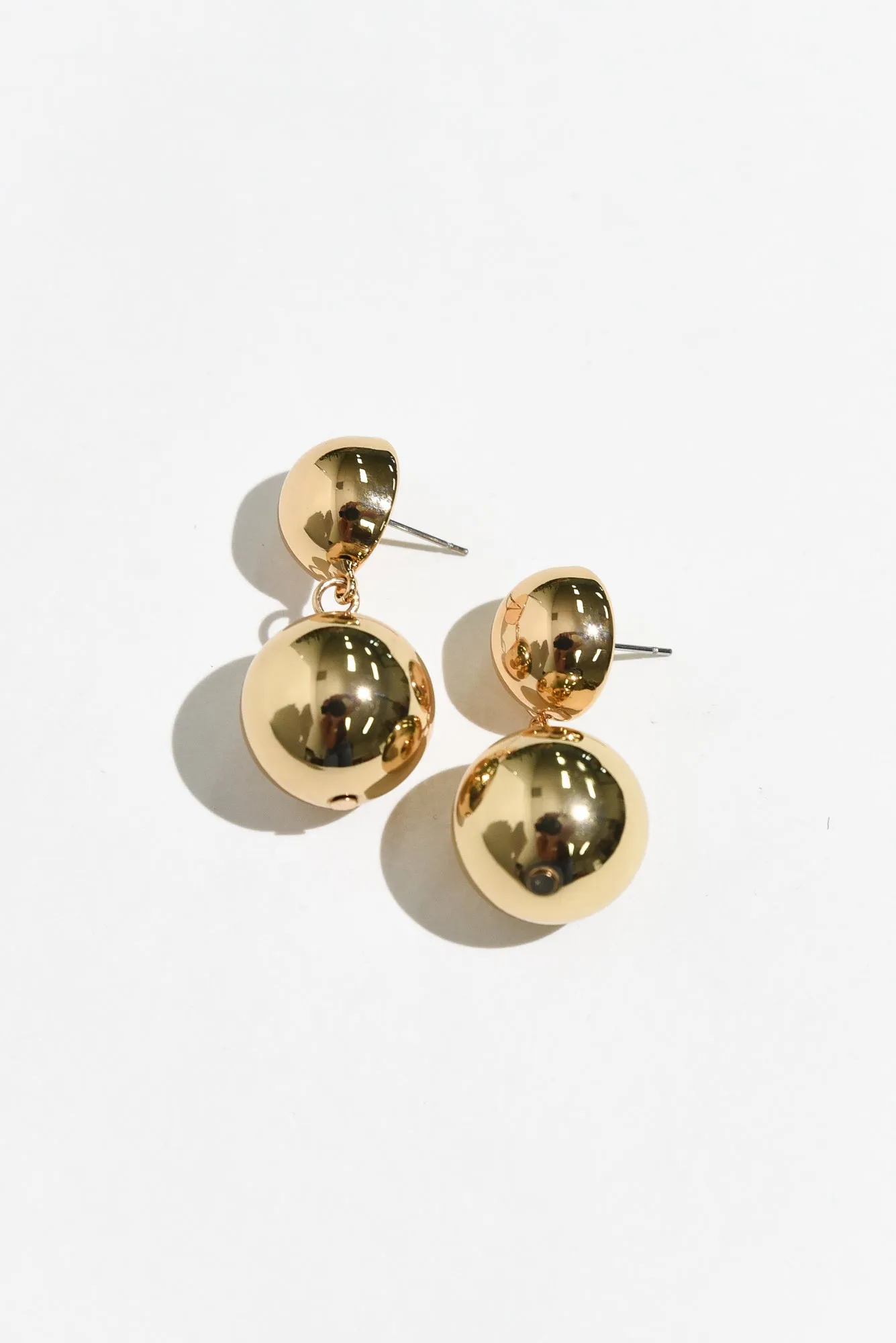 Fenton Gold Ball Drop Earrings sold by Blue Bungalow