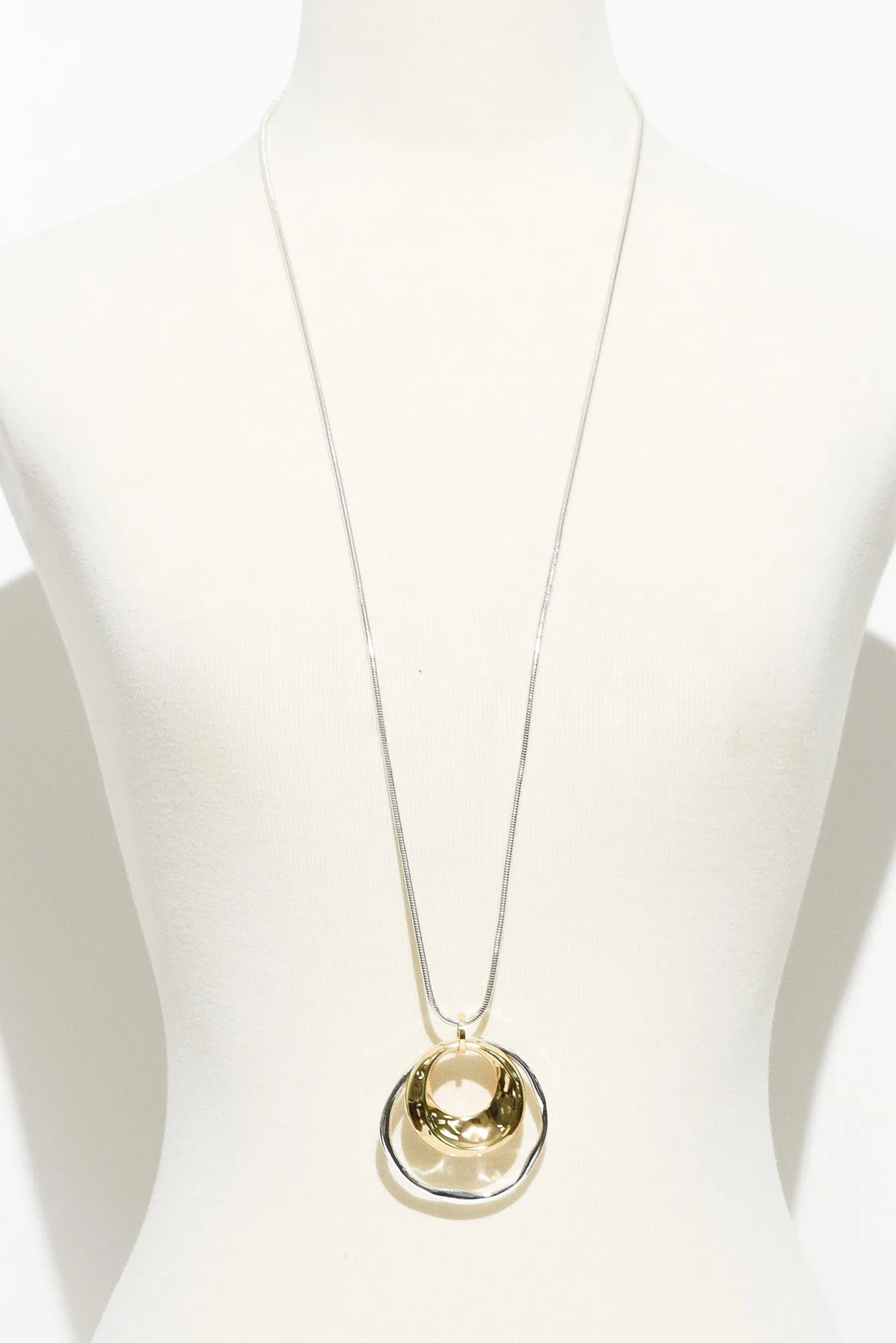 Reese Silver Ring Pendant Necklace sold by Blue Bungalow product image thumbnail 2