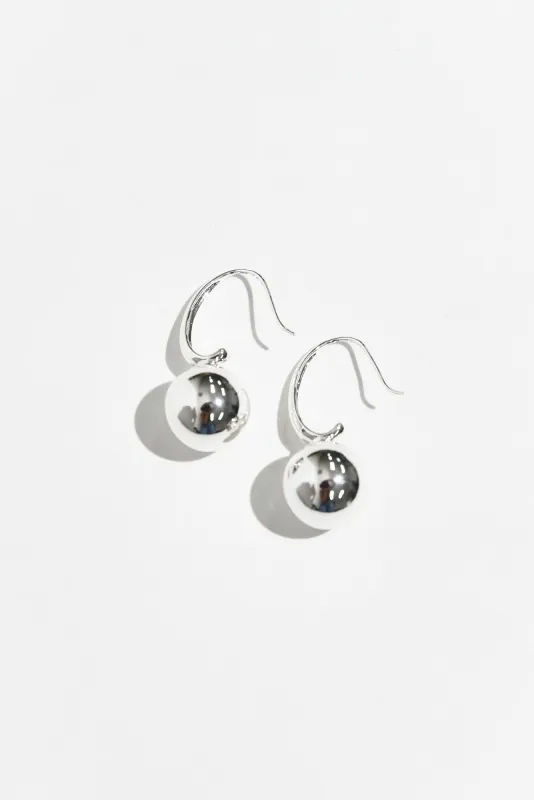 Erisa Silver Ball Drop Earrings sold by Blue Bungalow