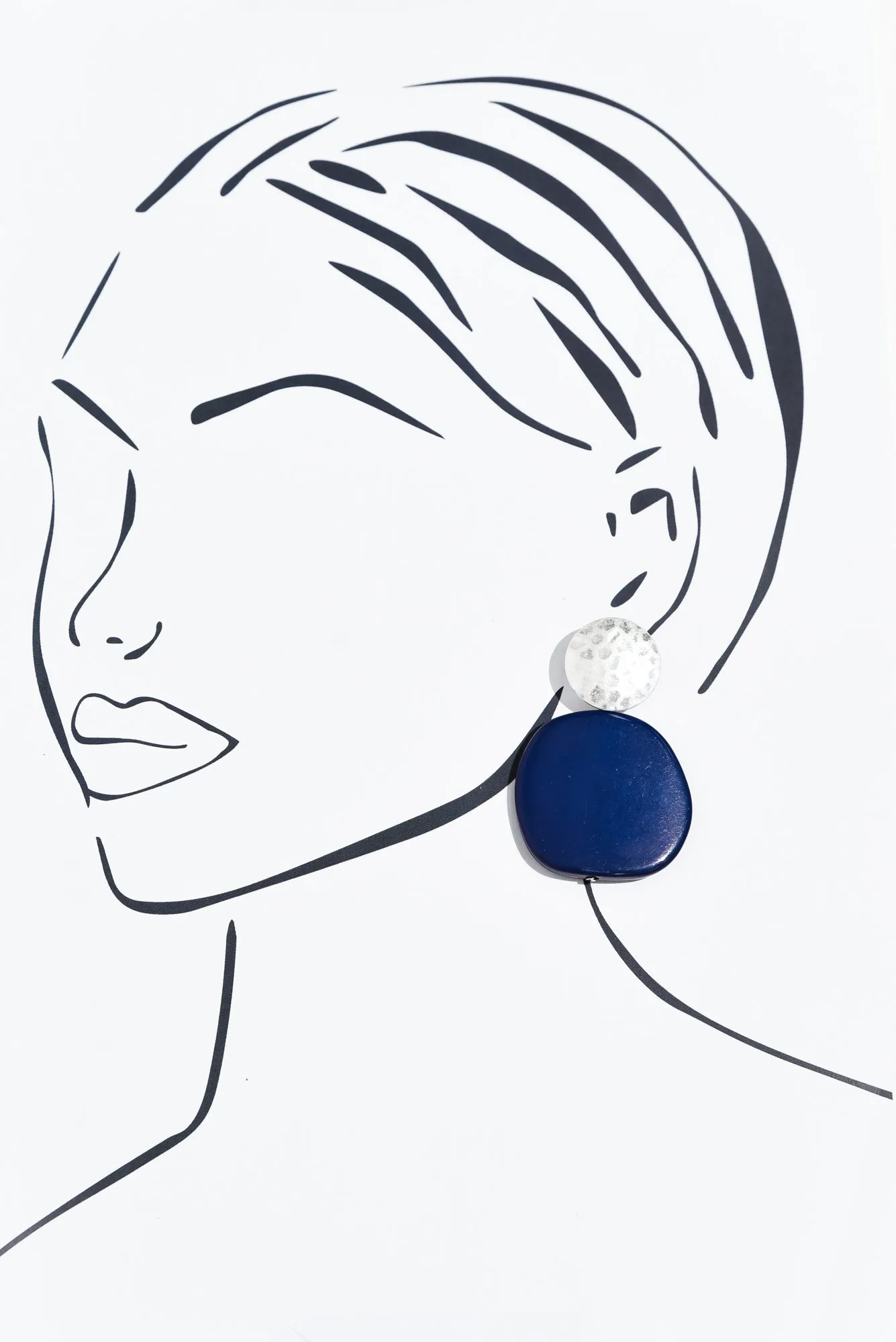 Lenore Blue Drop Earrings sold by Blue Bungalow product image thumbnail 2