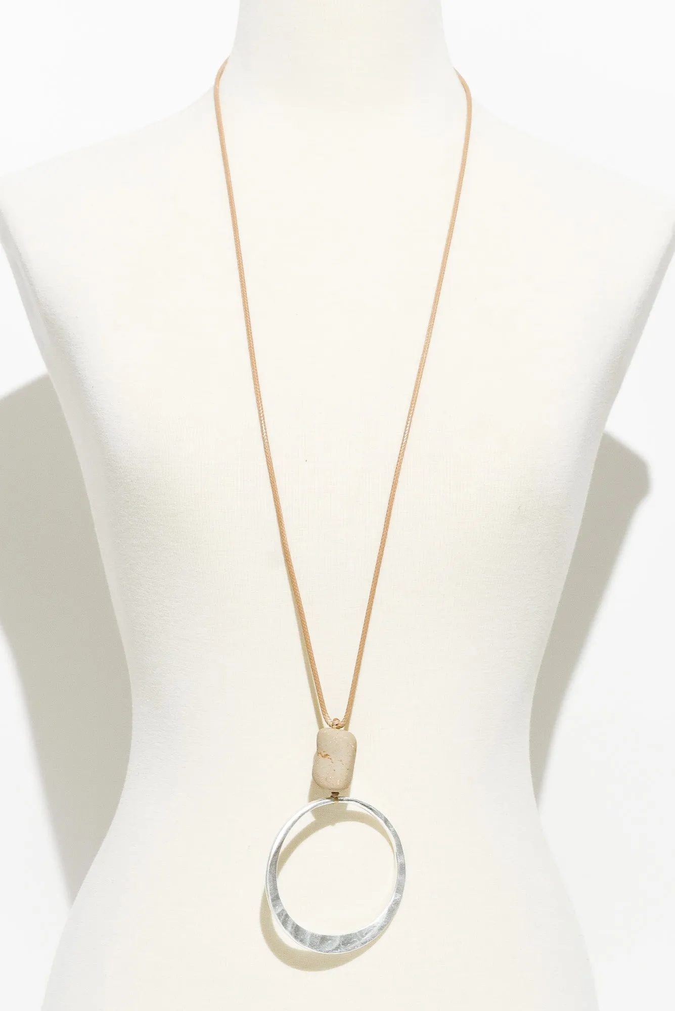 Goldie Silver Circle Pendant Necklace sold by Blue Bungalow product image thumbnail 2
